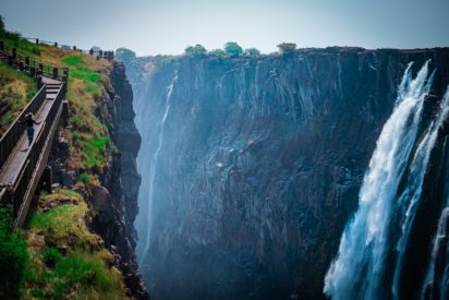 a large waterfall with Victoria Falls National Park